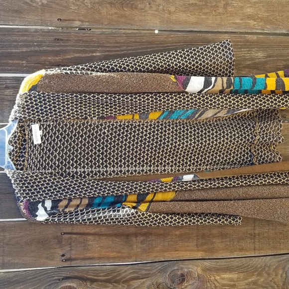Romance Italy Sweaters - Romance Italy multicolored, multi-textured duster